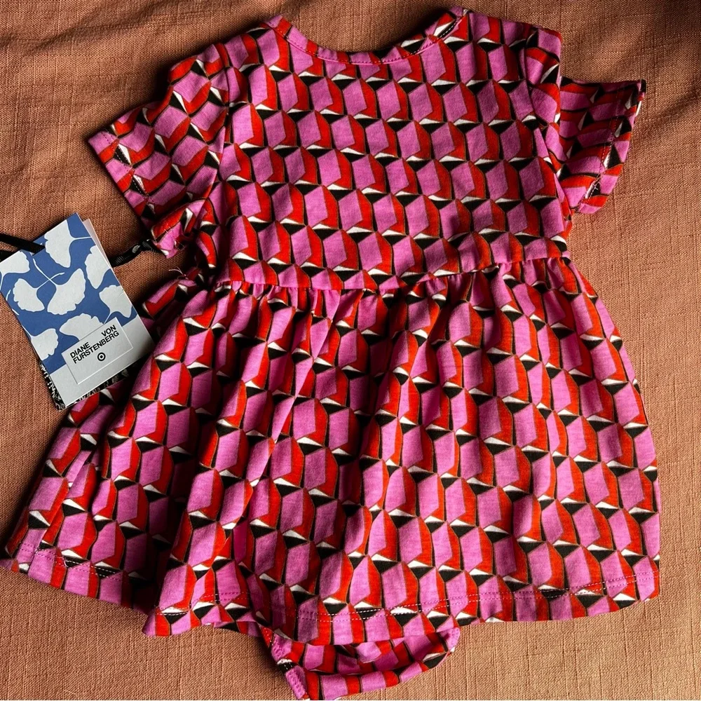 Diane Von Furstenberg for Target 2 piece  pink red baby girl 12 months